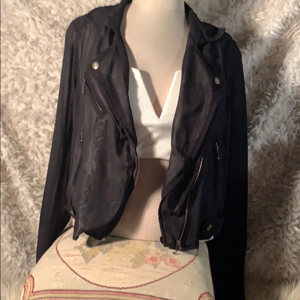 Sheer light weight jacket with White lace